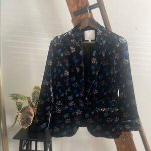 Anthropologie Floral Velvet Women's Blazer